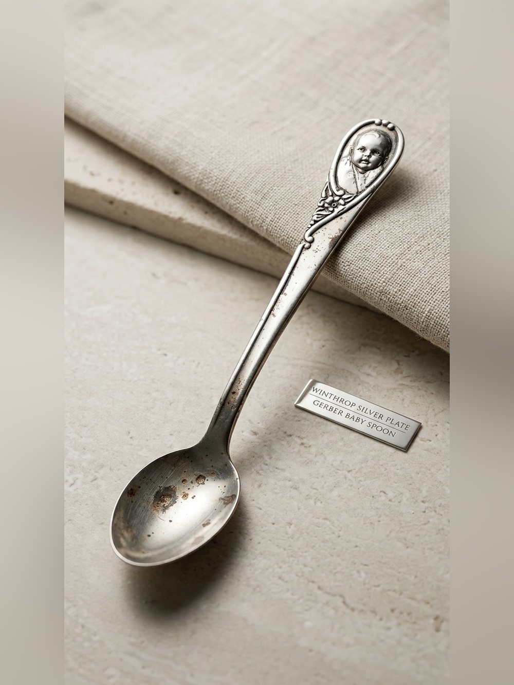 Vintage Gerber Baby Spoon Winthrop Silver Plate Flatware
